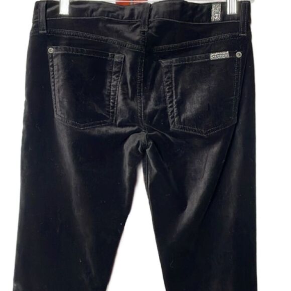 7 For All Mankind REVOLVE Black Velvet “The Skinny” Pants (Size: 27) - Picture 6 of 16